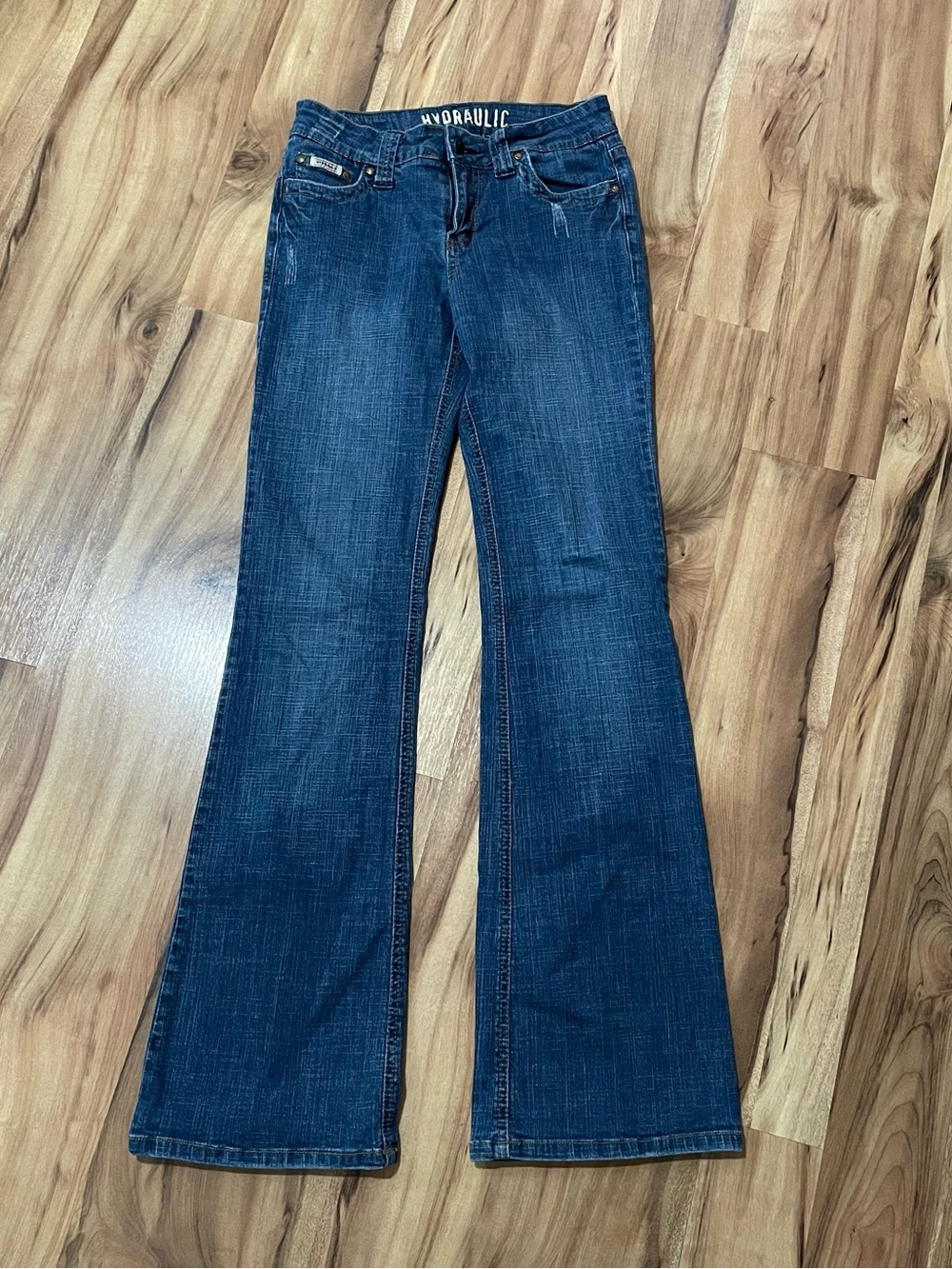 VTG 00s Hydraulic Flare Jeans Low Rise Blue Denim Y2K Bootcut/Flare Retro Sz 5/6